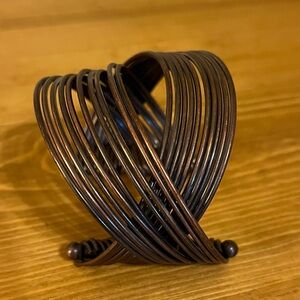 Copper/beonze twist cuff 10 pieces of copper twisted across the wrist 7”